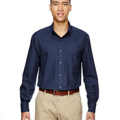 Men's Paramount Wrinkle-Resistant Cotton Blend Twill Checkered Shirt