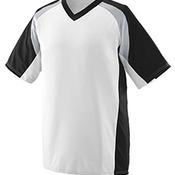 Youth Wicking Polyester V-Neck Short-Sleeve Jersey with Inserts